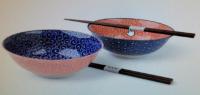 Mixed color rice bowl set