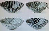 Pattern rice bowls set