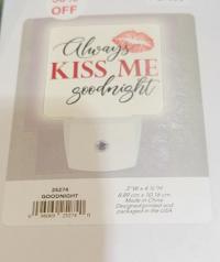 Always kiss me goodnight night light