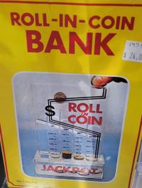 Antique roll n coin bank